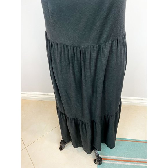 NATION LTD Roman Cotton Tiered T-shirt Dress Sz XS Washed Black - Picture 12 of 15